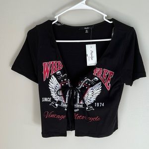 Papaya Brand Biker Tie atop